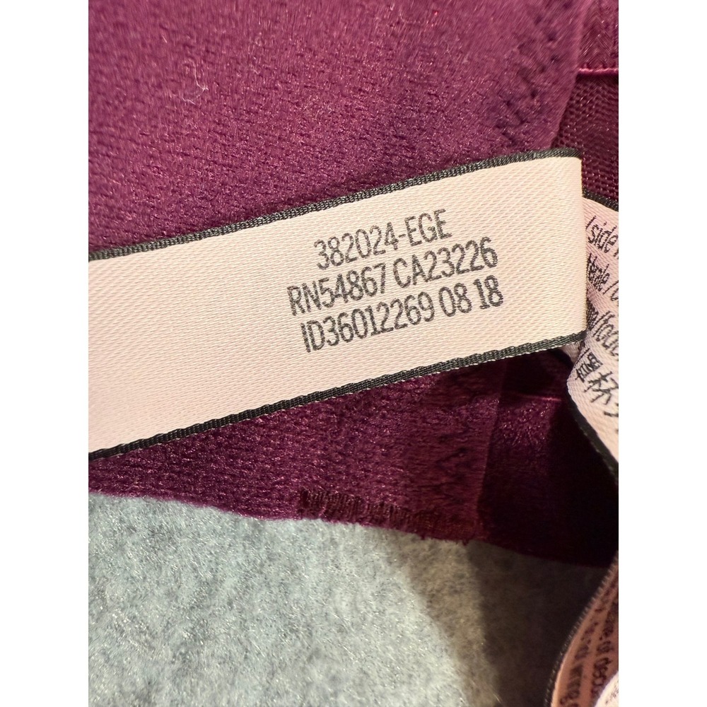 Victoria's Secret Dream Angels Lined Demi Bra Burgundy Lace 34DDD Coquette - Picture 7 of 16